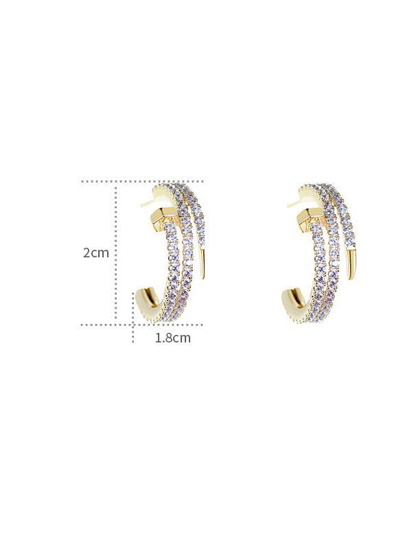 حلق كارتير زركون مسمار حلق CARTIER