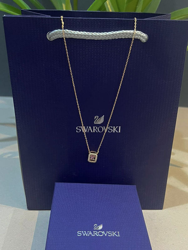 سلسال سواروفسكي زركون سلسال Swarovski وردي روز قولد