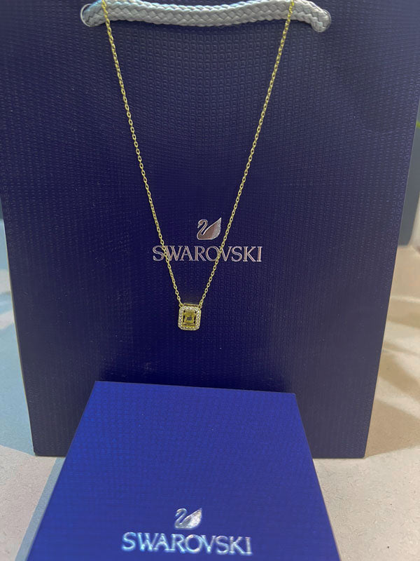 سلسال سواروفسكي زركون سلسال Swarovski اصفر ذهبي