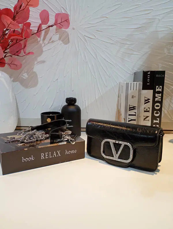 حقيبة ايف سان لوران صغيره كرستال اسود شنط وحقائب ysl bag