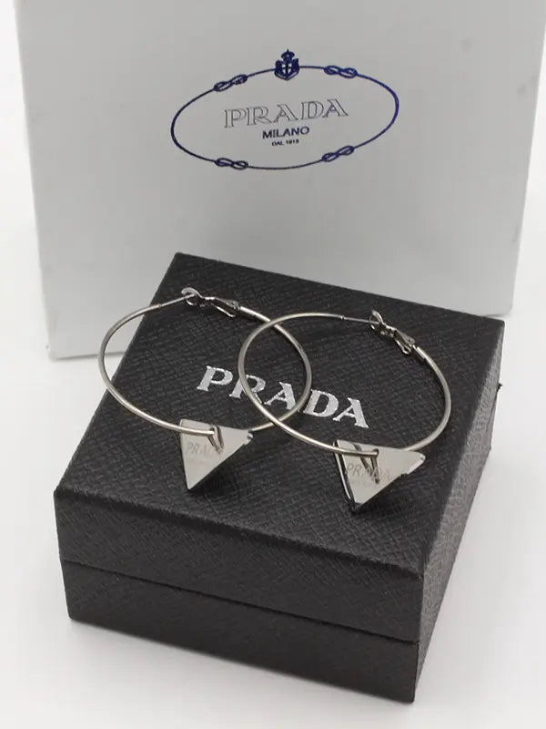 حلق برادا كبير سلفر لوقو حلق brada