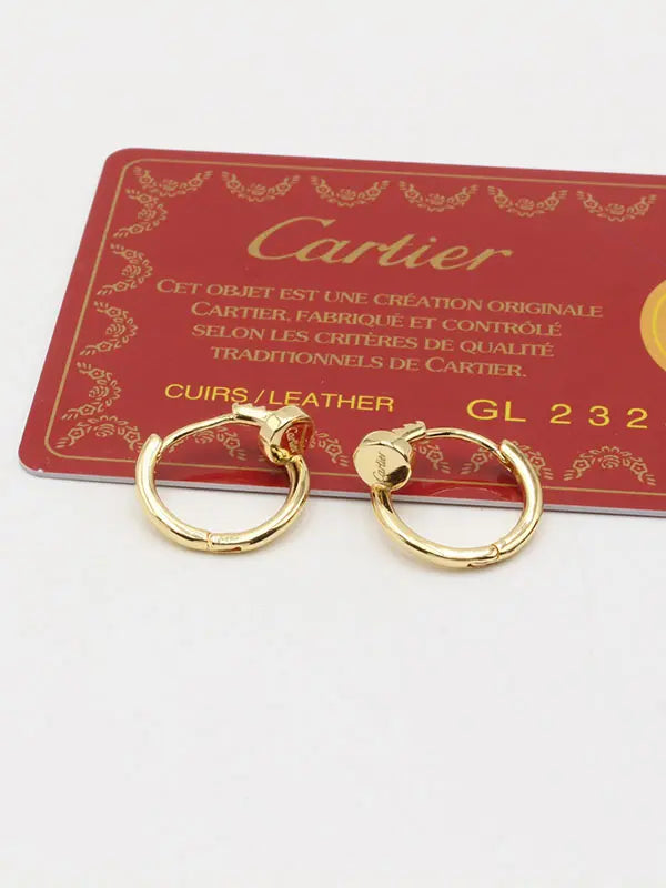 حلق كارتير زركون كبس صغير لوقو حلق CARTIER