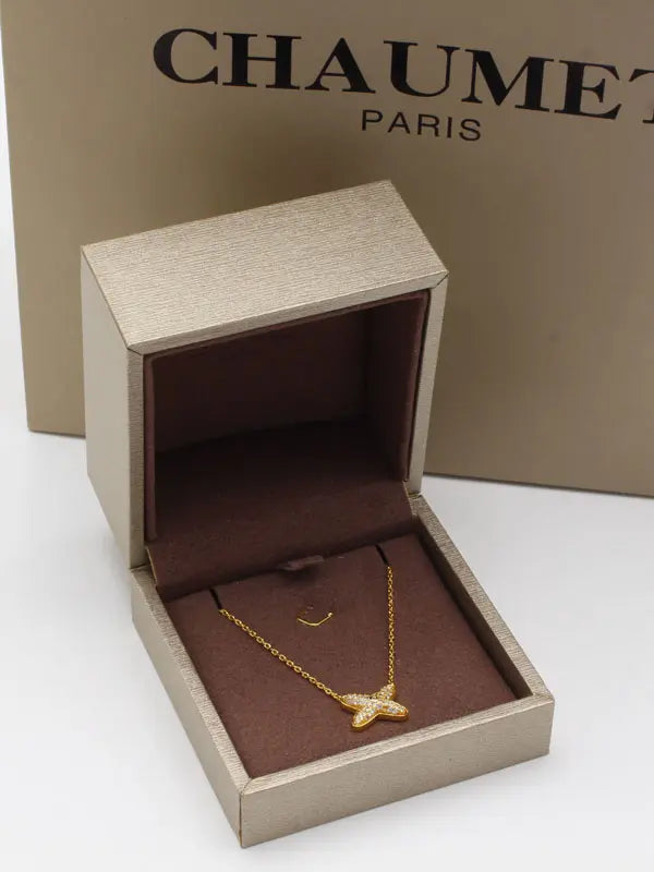 سلسال شوميه زركون فضي سلسال chaumet