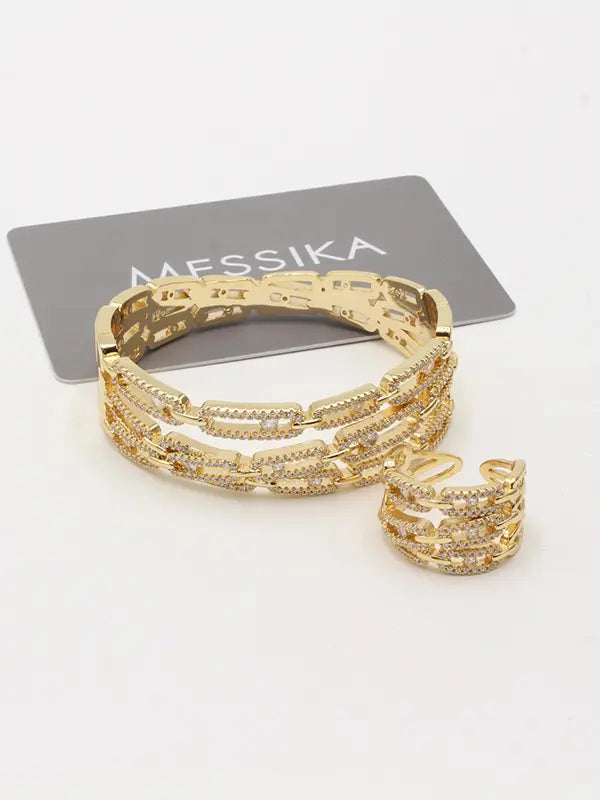 اسواره وخاتم ميسيكا زركون 788 اسواره messika ذهبي