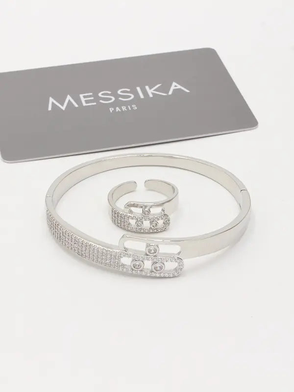 اساور وخاتم ميسيكا زركون 787 اسواره messika فضي
