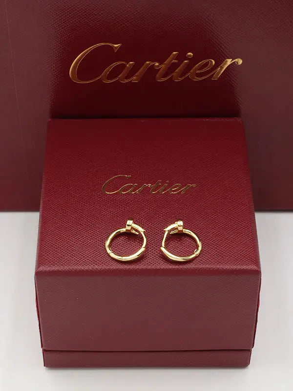حلق كارتير زركون كبس صغير لوقو حلق CARTIER
