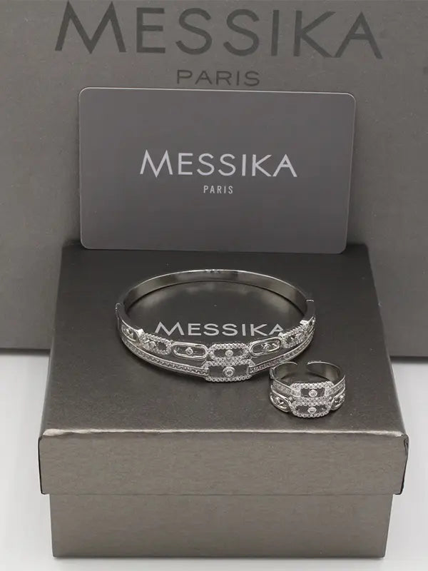 اسواره وخاتم ميسيكا زركون 786 اسواره messika