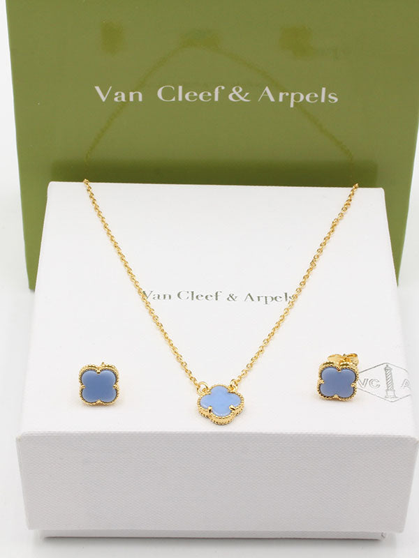طقم فان كليف ناعم 2 قطع اطقم van cleef موف ذهبي