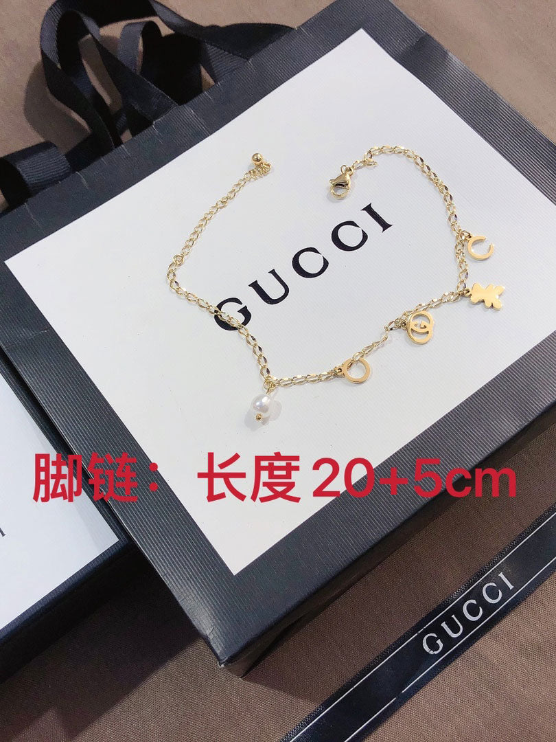 خلخال قوتشي ذهبي لولو خلاخل gucci