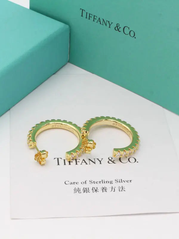 حلق تيفاني الجديد ماستر زركون دائري حلق tiffany