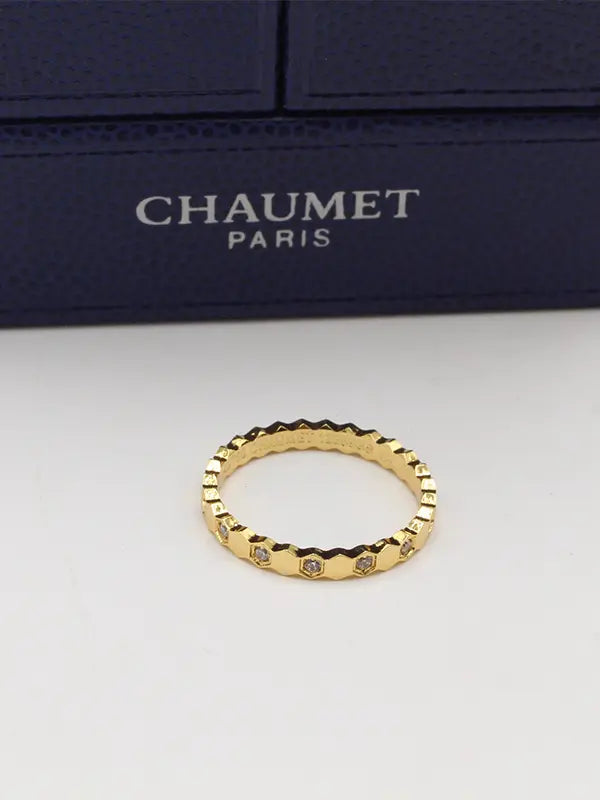 دبلة شومية لوقو هاف ستون خواتم chaumet