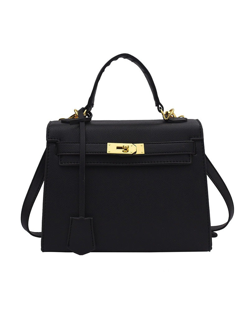 حقيبة نسائية انيقة اسود بحزام قفل شنط وحقائب شنط