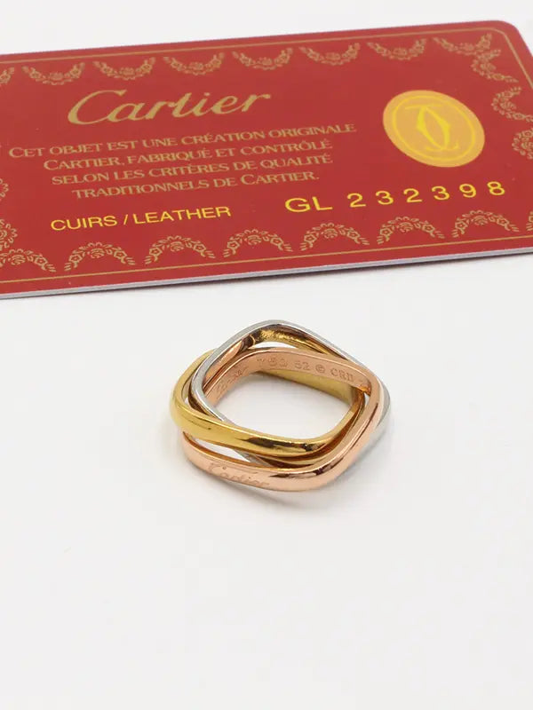 خاتم كارتير نسائي سكوير فيرجن لوقو خواتم CARTIER