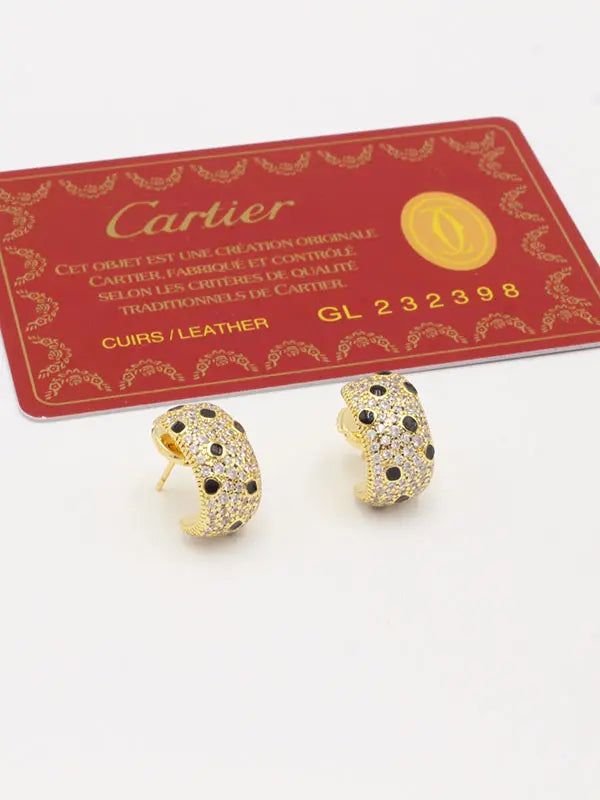 حلق كارتير تايقر ماستر زركون بلاك حلق CARTIER ذهبي