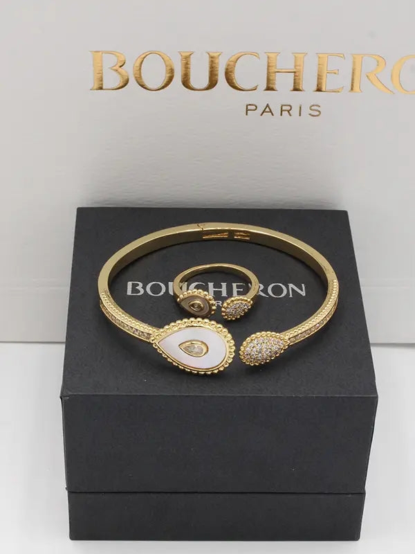 اساور وخاتم بوشرون ابيض زركون 791 اسواره bucheron