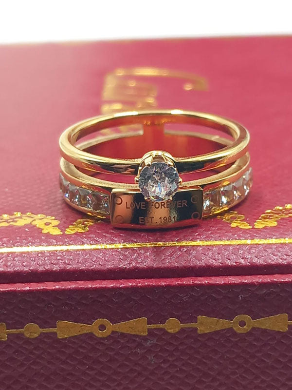 خاتم كارتير سوليتر دبل رينقز خواتم CARTIER