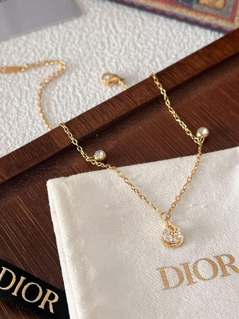 خلخال ديور ذهبي زركون خلاخل dior