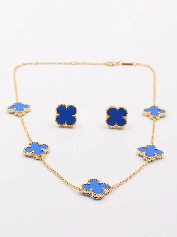 طقم فان كليف شيل 2 قطع اطقم van cleef ازرق