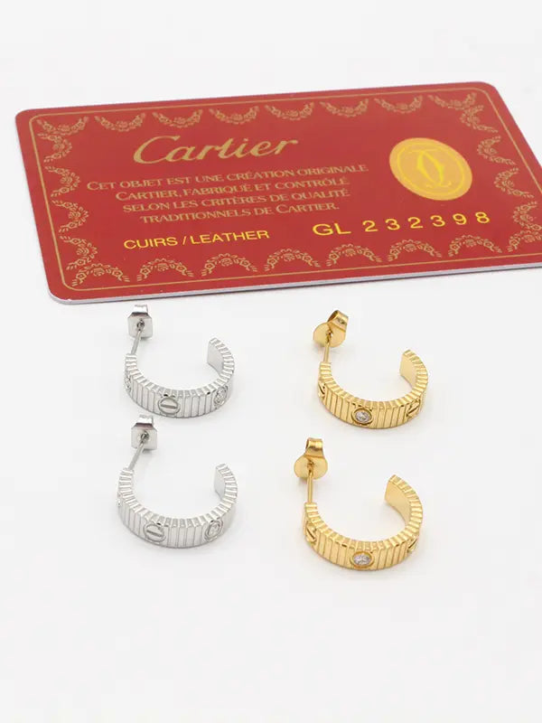 حلق كاتير زركون الهبه لوقو حلق CARTIER