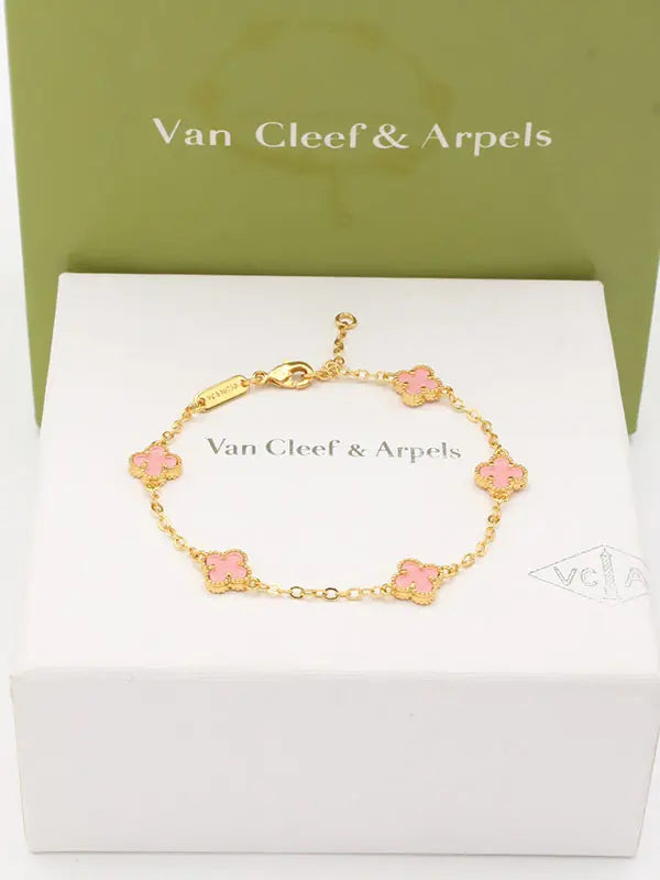 اساور فان كليف لوقو صغير اسواره van cleef وردي ذهبي
