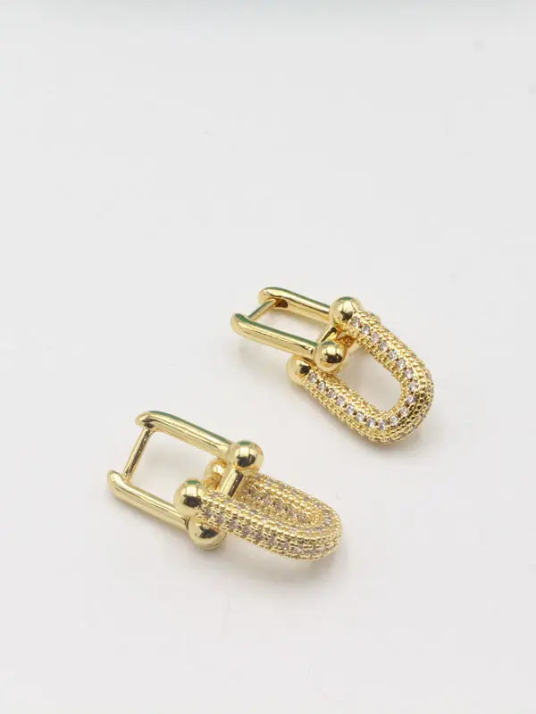 حلق تيفاني زركون قولد وسط حلق tiffany