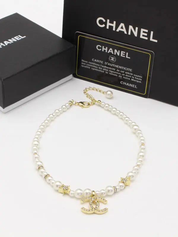 سلسال شانيل عقد لولو كريستال سلسال chanel