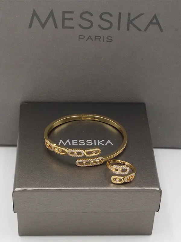 اسواره وخاتم ميسيكا زركون 784 اسواره messika