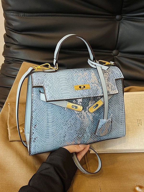 حقيبة نسائية انيقة اسود بحزام قفل شنط وحقائب شنط