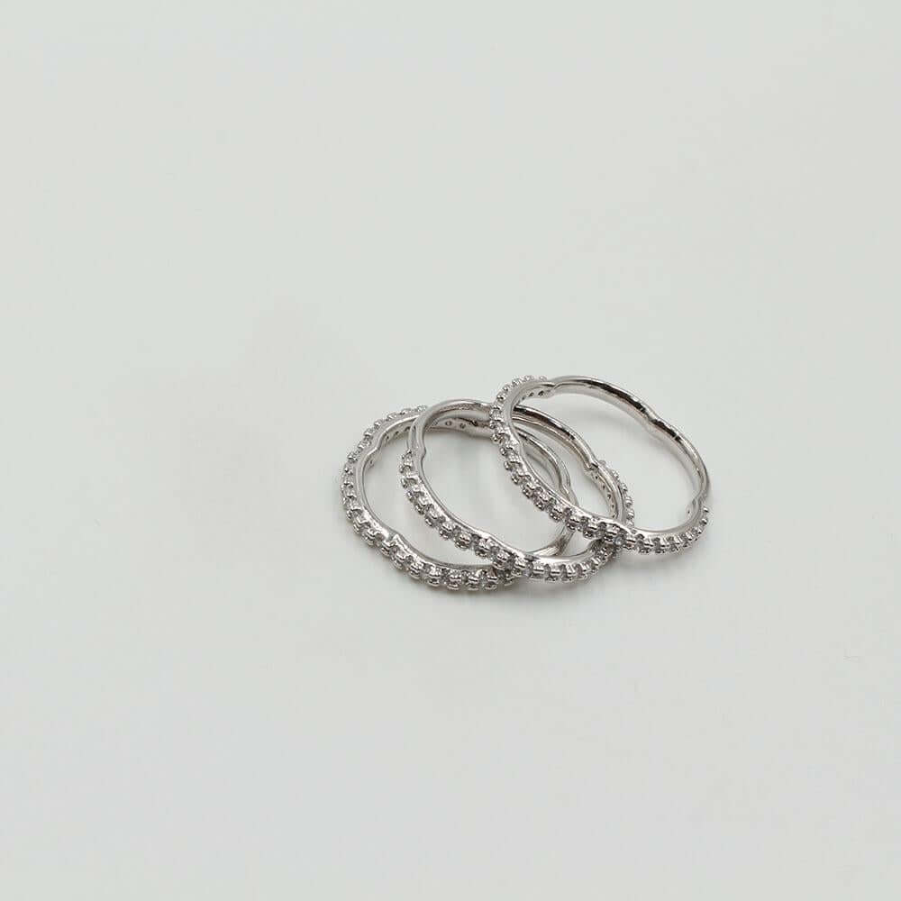 دبل خواتم توينز زركون كوريه خواتم متوفر 2 لون