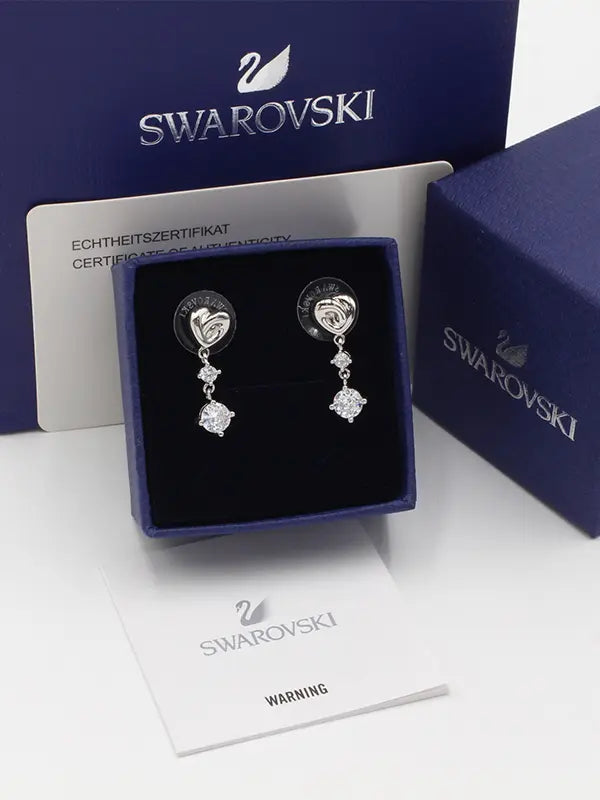 حلق سواروفسكي هارت بندنت لوقو حلق Swarovski