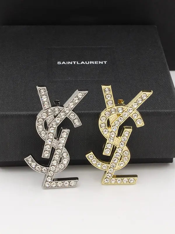 بروش ايف سان لوران 254 بروش ysl ذهبي