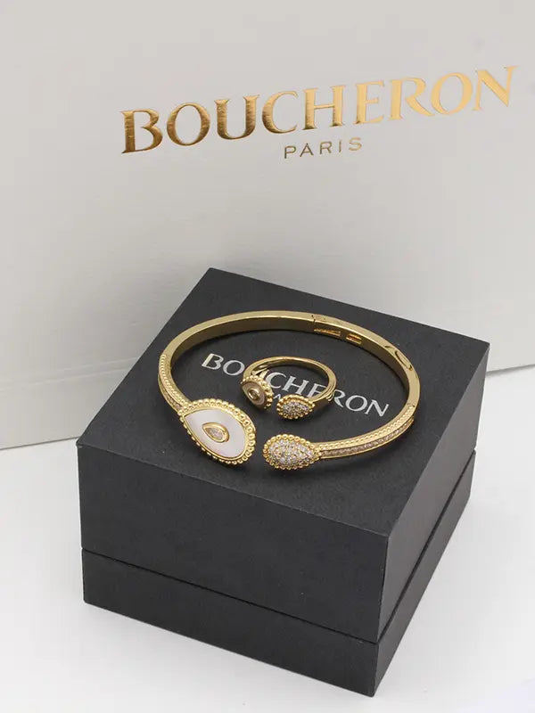 اساور وخاتم بوشرون ابيض زركون 791 اسواره bucheron