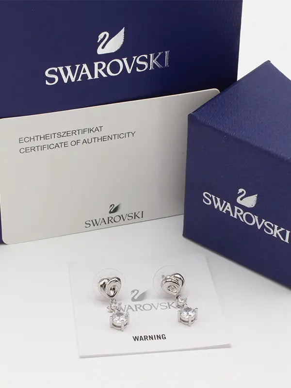 حلق سواروفسكي هارت بندنت لوقو حلق Swarovski