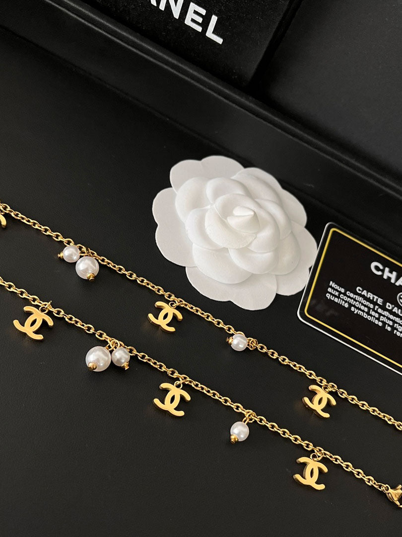 خلخال شانيل ذهبي لولو خلاخل chanel