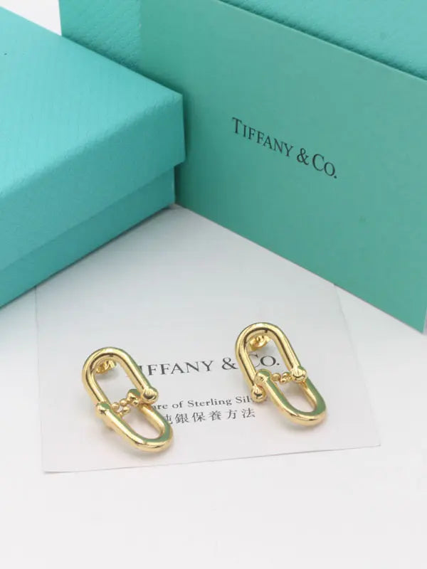 حلق تيفاني ميتال قولد حلق tiffany