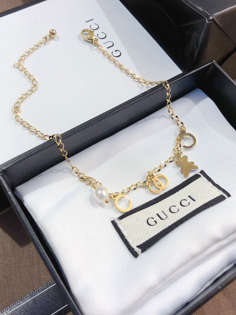 خلخال قوتشي ذهبي لولو خلاخل gucci