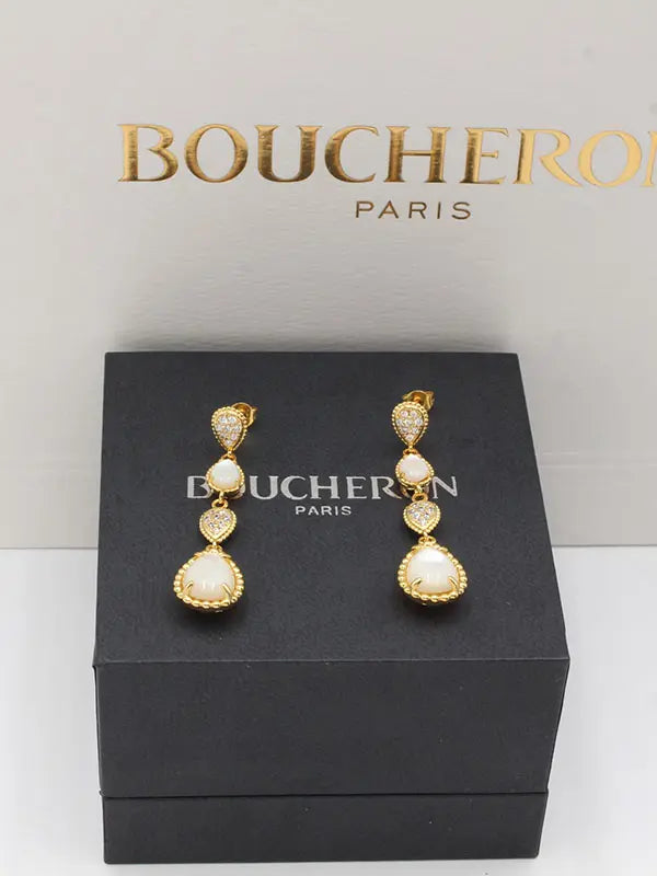 حلق بوشرون زركون وحجر طويل ماستر 733 حلق bucheron