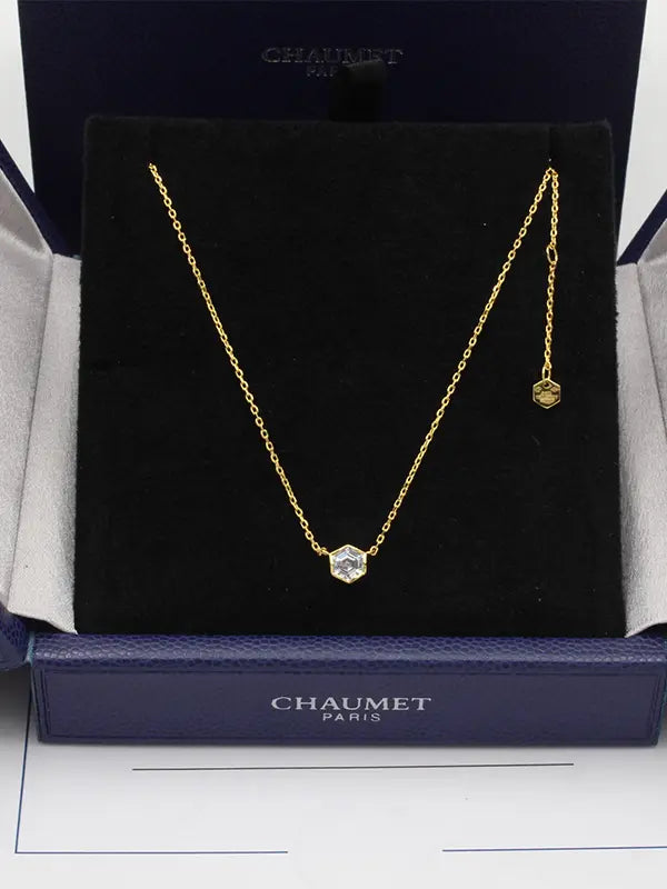 سلسال شومية زركون ناعم لوقو ماستر سلسال chaumet ذهبي