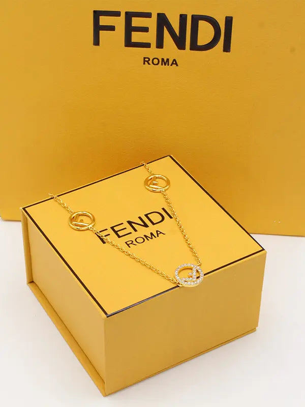 تشوكر فندي زركون لوقو سلسال fendi