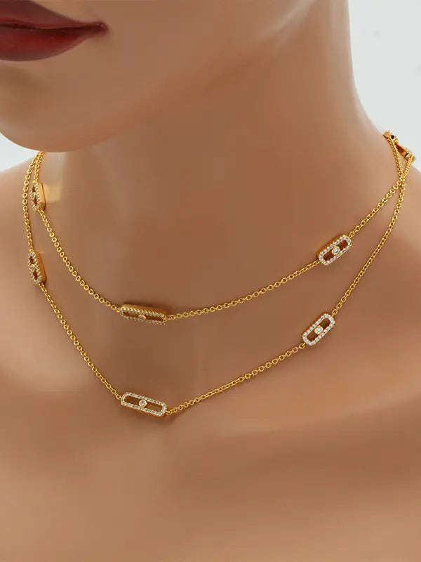 سلسال ميسيكا زركون لوقو طويل سلسال messika