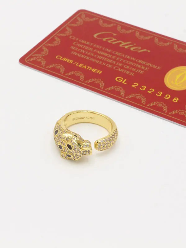 خاتم كارتير تايقر نيو ماستر زركون خواتم CARTIER ذهبي