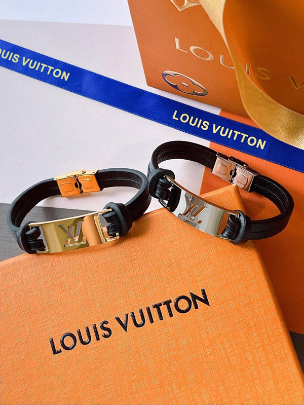 اسوارة ال في جلد رجالي اسواره louis vuitton