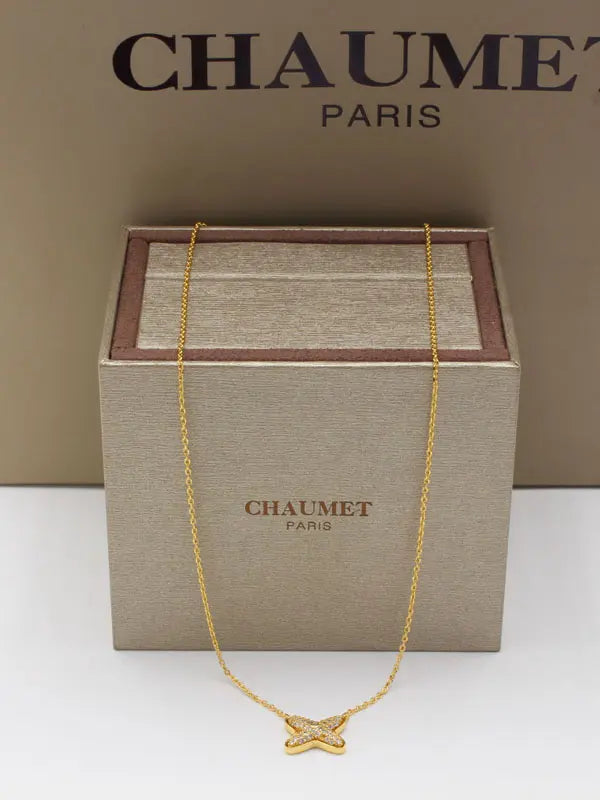 سلسال شوميه زركون فضي سلسال chaumet ذهبي