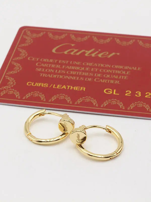 حلق كارتير زركون كبس صغير لوقو حلق CARTIER