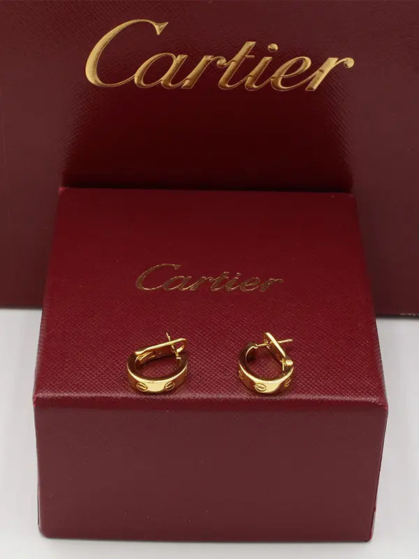 حلق كارتير ميتال لوقو ماستر صغير حلق CARTIER