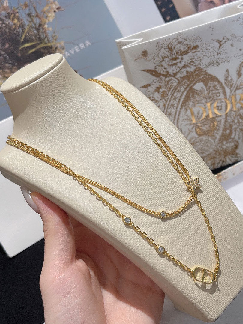 سلسال ديور جنزير دبل لاينز سلسال dior