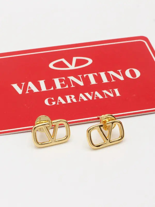 حلق فالنتينو ميتال قولد لوقو حلق VALENTINO ذهبي