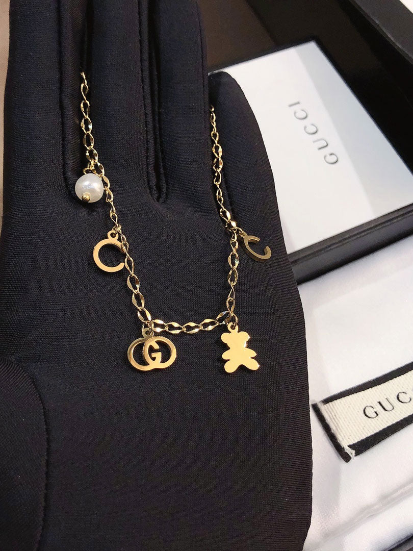 خلخال قوتشي ذهبي لولو خلاخل gucci
