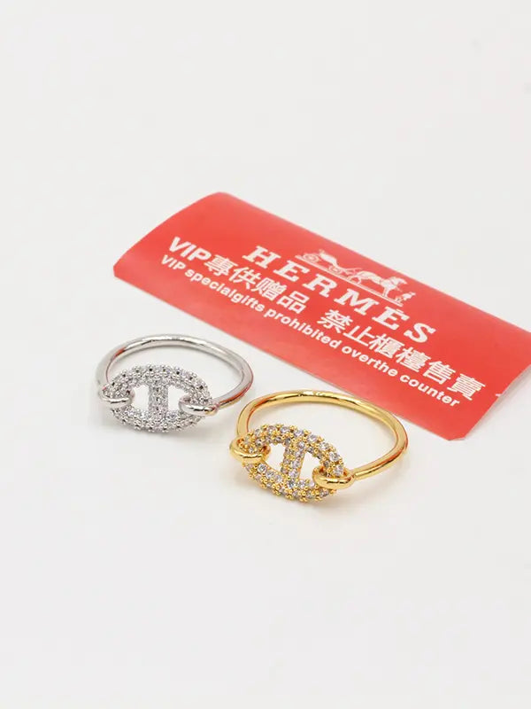 خاتم هيرمز الجديد زركون لوقو خواتم HERMES