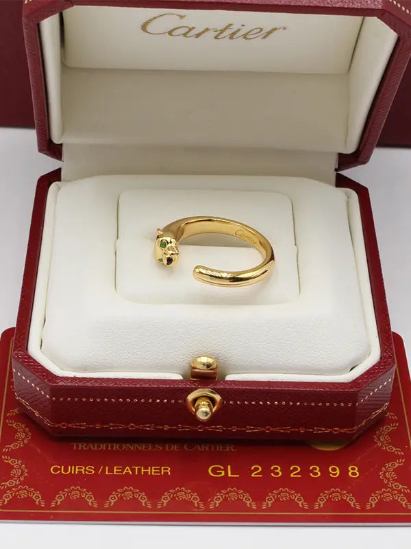 خاتم كارتير تايقر لوقو الجديد لوقو خواتم CARTIER ذهبي